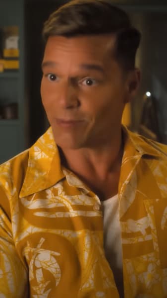 Palm Royale Ricky Martin Yellow Shirt
