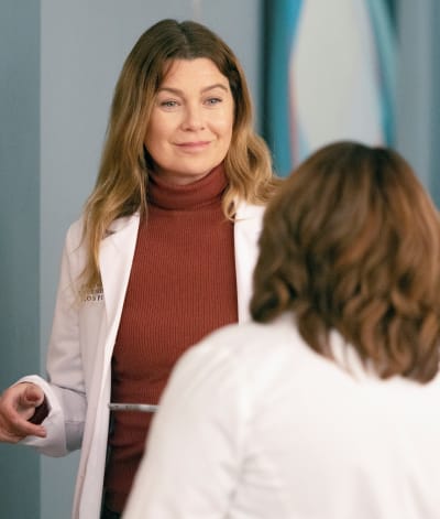 Smirking in a Lab coat -tall - Grey's Anatomy Season 18 Episode 10