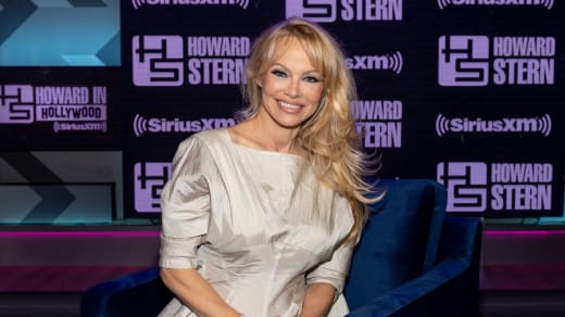 Pamela Anderson visits SiriusXM's 'The Howard Stern Show' at SiriusXM Studios