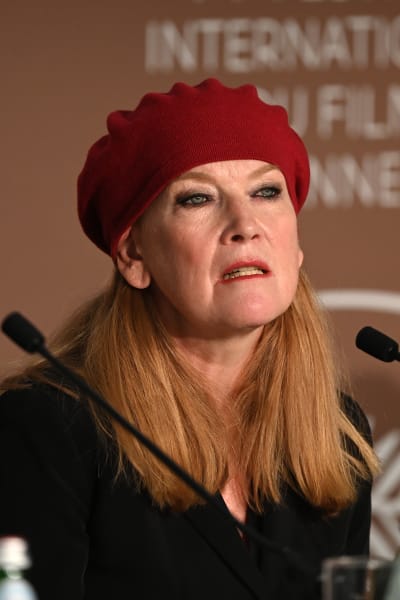 Andrea Arnold attends the "Cow" press conference during the 74th annual Cannes Film Festival 