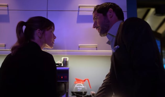 Chloe and Michael over Coffee - Lucifer Season 5 Episode 2