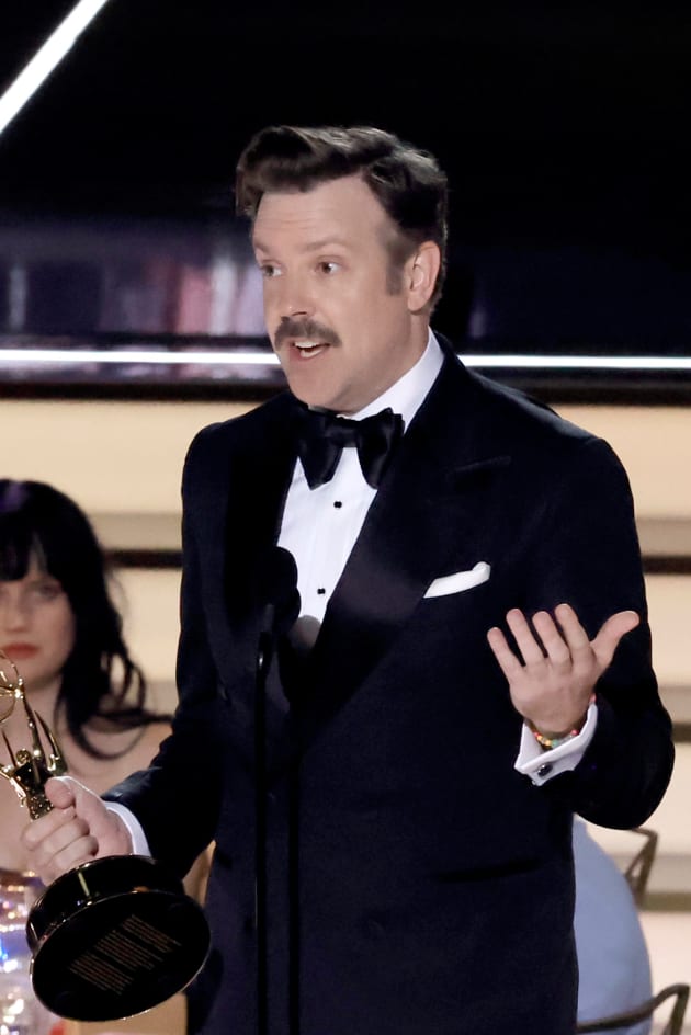 Jason Sudeikis accepts the Outstanding Lead Actor in a Comedy Series
