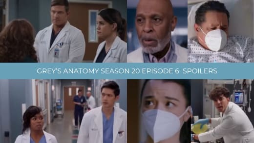 The Marathon Continues Spoiler Collage - Grey's Anatomy Season 20 Episode 6
