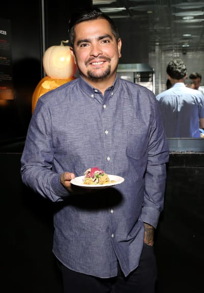 Chef and event host Aaron Sanchez attends Food Network & Cooking Channel New York City Wine & Food Festival Presented By Coca-Cola - Tacos & Tequila 