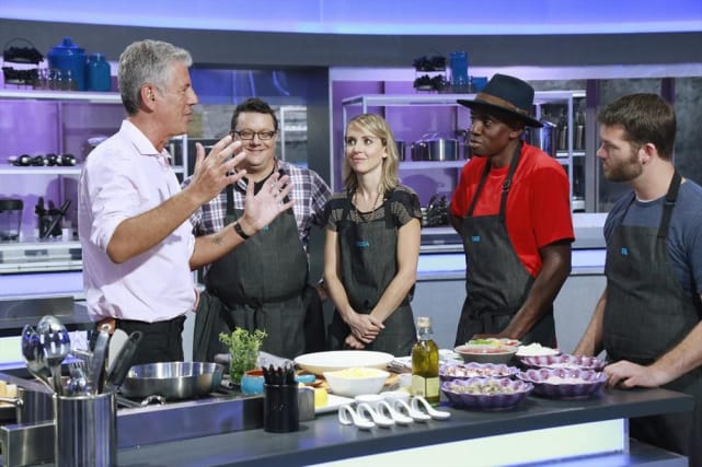 Anthony Bourdain Gives His Team Some Good Advice - The Taste Season 3 Episode 2