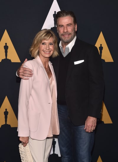 Olivia Newton-John and John Travolta attend the Academy Presents "Grease" 