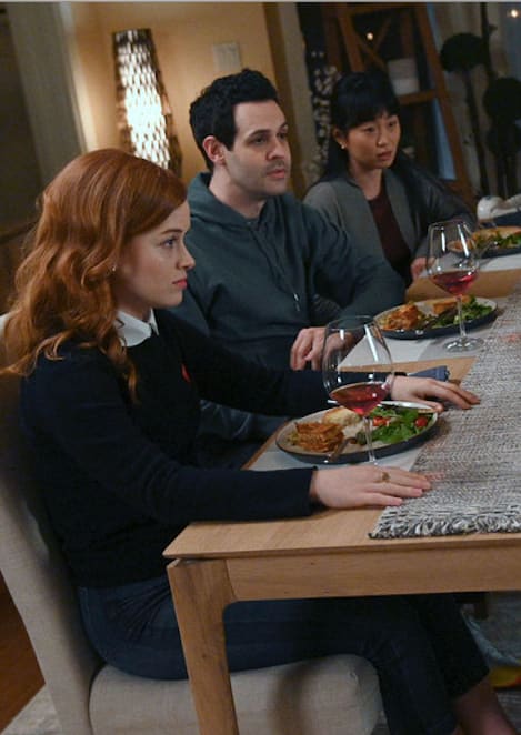 Zoey, Emily, David dinner - Zoey's Extraordinary Playlist Season 2 Episode 5
