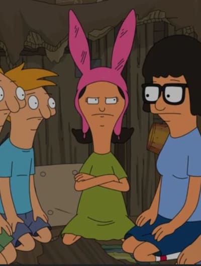 Andy, Louise, and Tina in The Fort Bob's Burgers