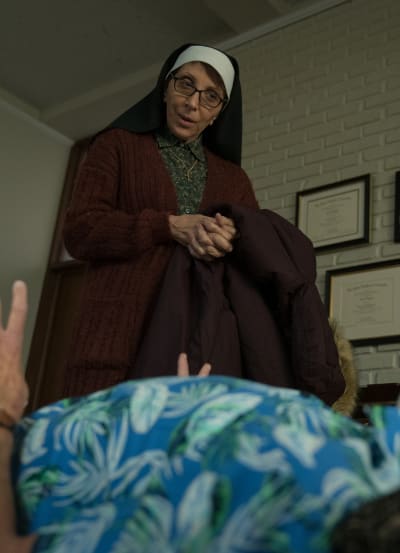 Sister Andrea Consults with Kurt - Evil Season 3 Episode 1