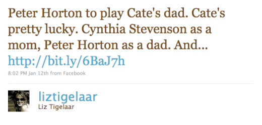 Liz Tigelaar Tweet