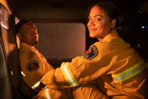 Vic and Warren on the Truck - Station 19 Season 7 Episode 9