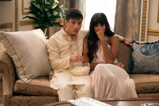 Jason and Tahani - The Good Place Season 2 Episode 8