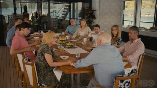Gerri Grasps Logan's Hand - Succession Season 2 Episode 10