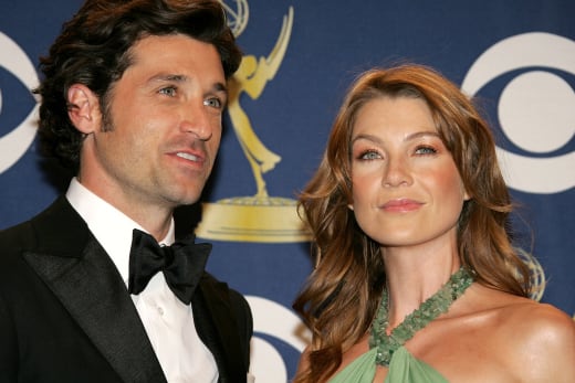 Patrick Dempsey and Ellen Pompeo pose in the press room
