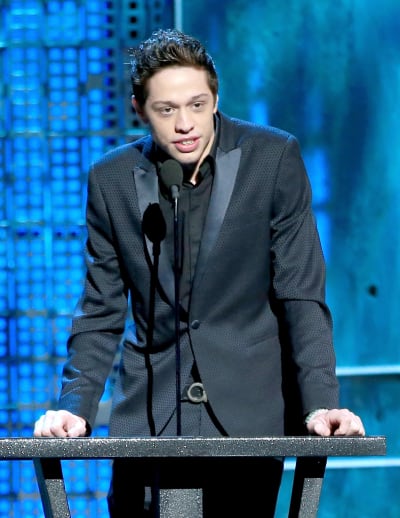 Comedian Pete Davidson speaks onstage at The Comedy Central Roast of Justin Bieber 