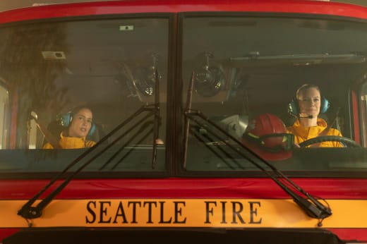 Andy and Maya on the Truck - Station 19 Season 7 Episode 9