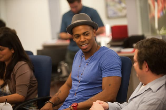 Mehcad Brooks on Set