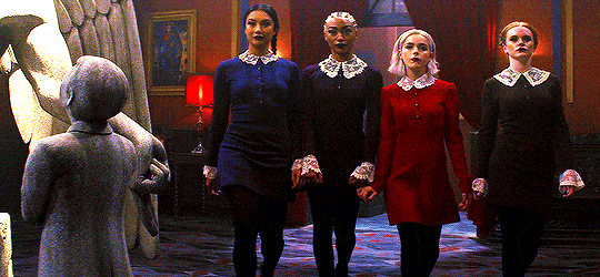 Image result for the chilling adventures of sabrina the weird sisters gif