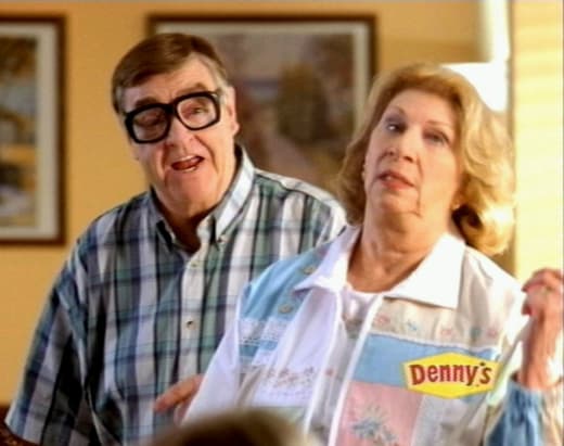 Actors Barney Martin and Liz Sheridan,