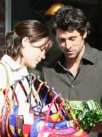 Patrick Dempsey on the set of