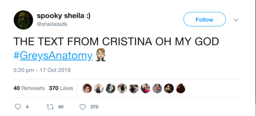 This popped up yesterday while watching Grey's and I was stunned