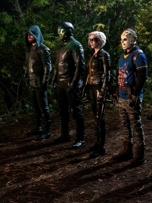Oliver, Diggle, Laurel, & Rene - Arrow Season 8 Episode 7