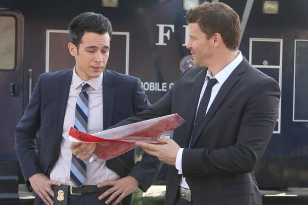 Booth Shows Aubrey Evidence - Bones Season 10 Episode 18