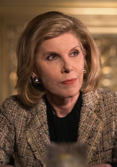 Diane drinks - The Good Fight Season 5 Episode 6
