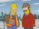 Homer and Ned - The Simpsons