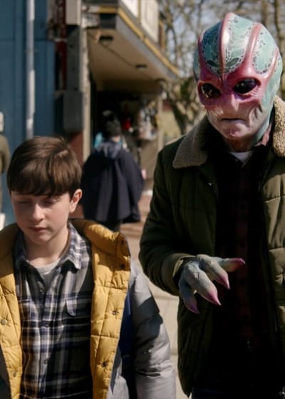 Max and Harry on the Street - Resident Alien Season 3 Episode 7