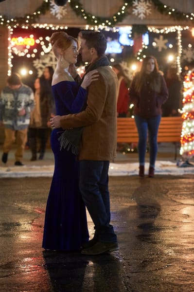 First Kiss on Christmas Tree Lane
