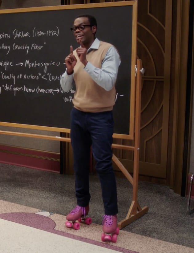 Chidi on Skates - The Good Place Season 4 Episode 10