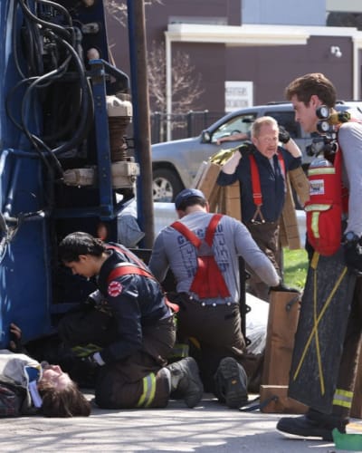 Fallen Truck Rescue - Chicago Fire Season 11 Episode 20