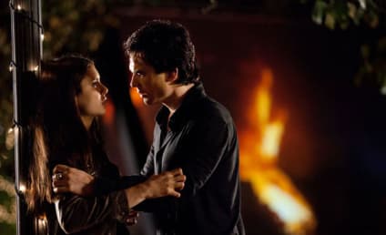 First Look: Damon and Elena in Fiery Vampire Diaries Finale