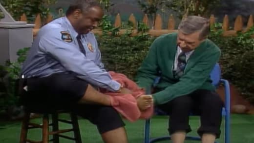 Fred Rogers and Francois Clemmons Recreate Iconic Moment - Mr. Rogers Neighborhood