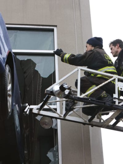 Stella and Sam on the Ladder - Chicago Fire Season 12 Episode 10