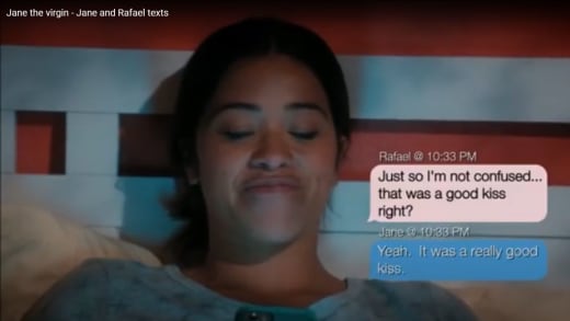 Jane and Rafael Text About a Kiss - Jane the Virgin