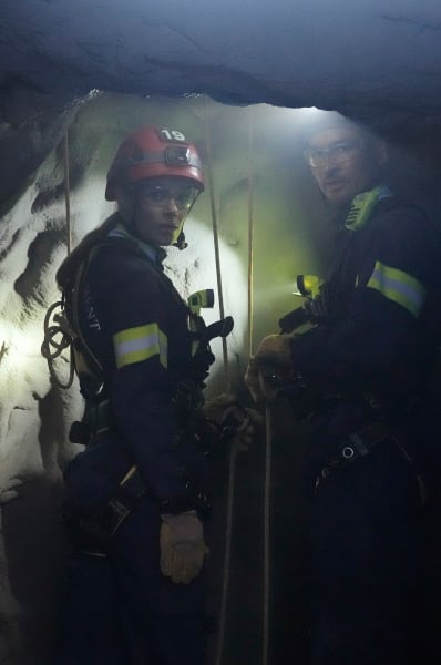 Braving a Cave -tall  - Station 19 Season 6 Episode 12