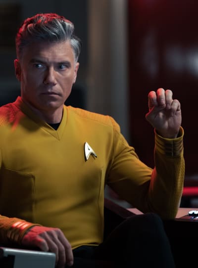 Pike's Alarmed Look - Star Trek: Strange New Worlds Season 1 Episode 10