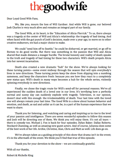 Good Wife Letter