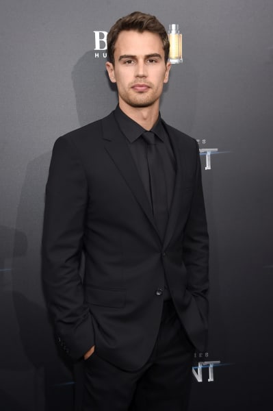 Theo James attends the New York premiere of "Allegiant"