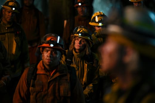 Firefighters line up in preparation - Fire Country