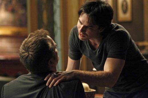 Damon vs. Caroline's dad