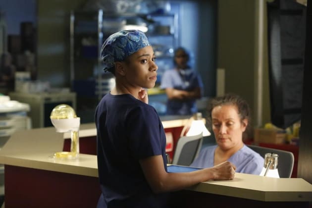 Maggie in Scrubs - Grey's Anatomy Season 11 Episode 11