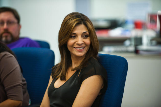 Callie Thorne on Set