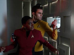 Uhura and Kirk - Star Trek: Strange New Worlds