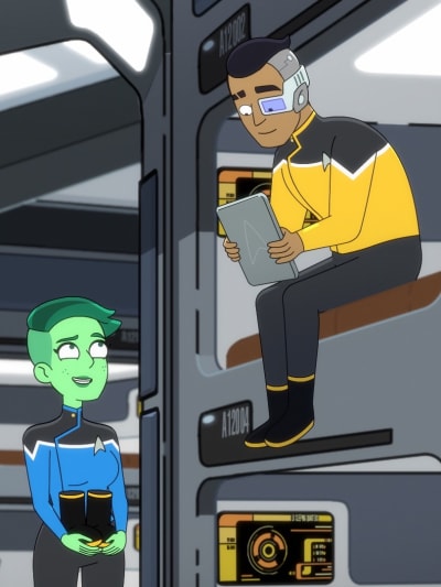 Tendi and Rutherford - Star Trek: Lower Decks Season 1 Episode 4
