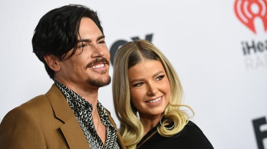 Tom Sandoval and Ariana Madix attend the 2022 iHeartRadio Music Awards at The Shrine Auditorium