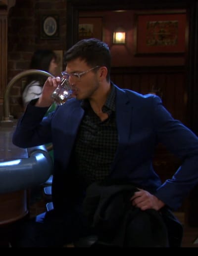 Alex Takes Eric's Drink - Days of Our Lives