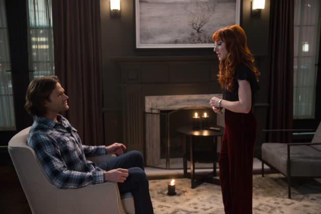 Rowena And Sam - Supernatural Season 13 Episode 19